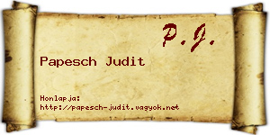 Papesch Judit névjegykártya